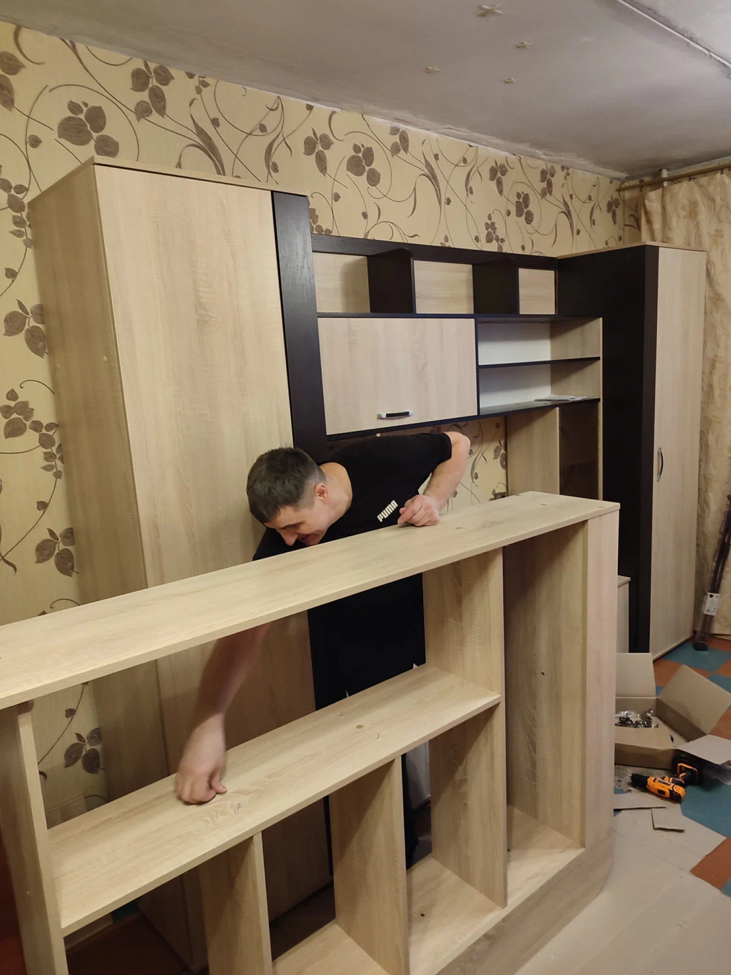 Установка выдвижной корзины